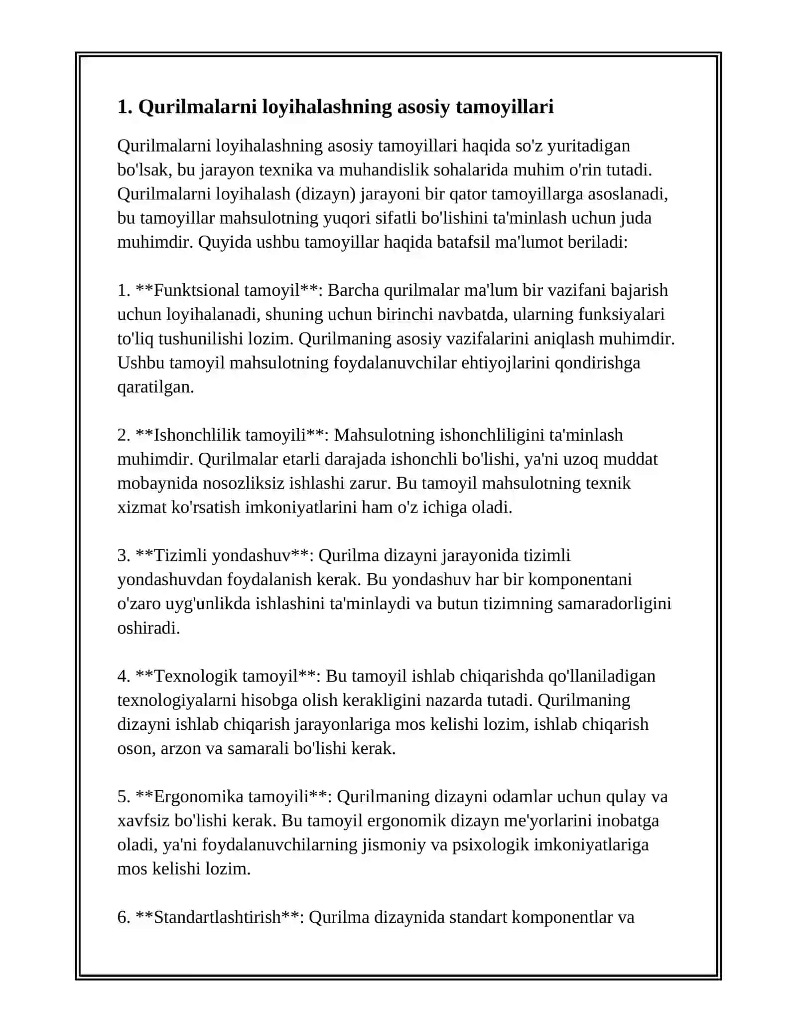 MUSTAQIL ISH Mavzu: QURILMALARNI LOYIHALASH 3