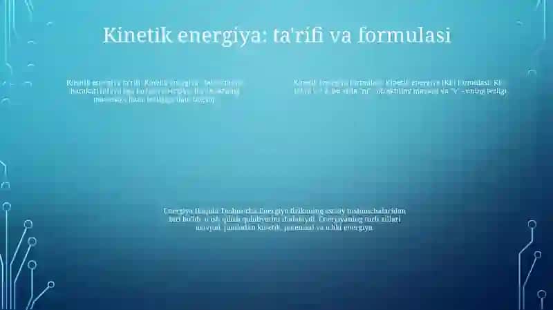 Energiya Haqida Tushuncha 3