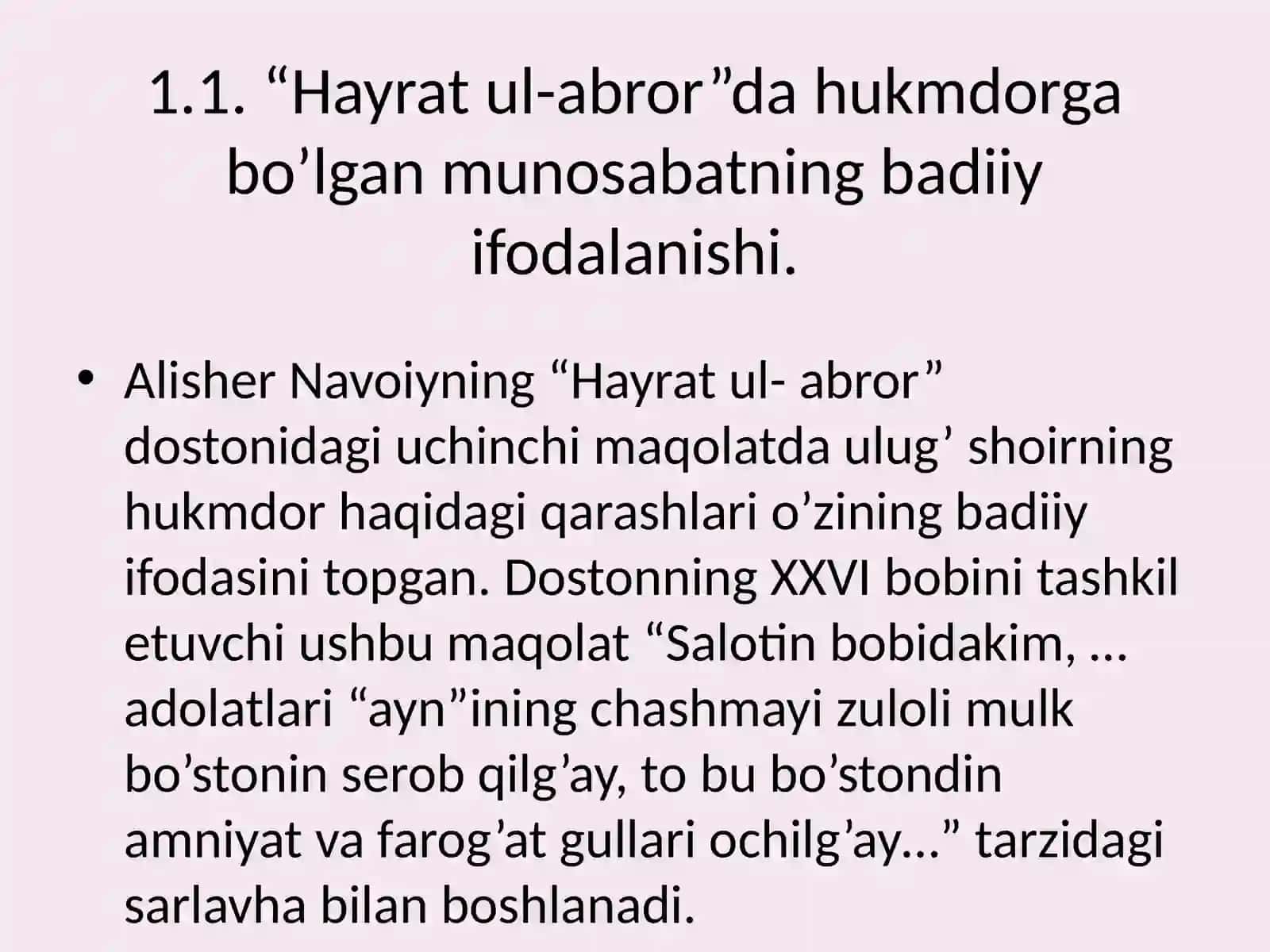 Alisher Navoiyning “Hayratul-abror” dostonida hukmdorlar obrazi 3