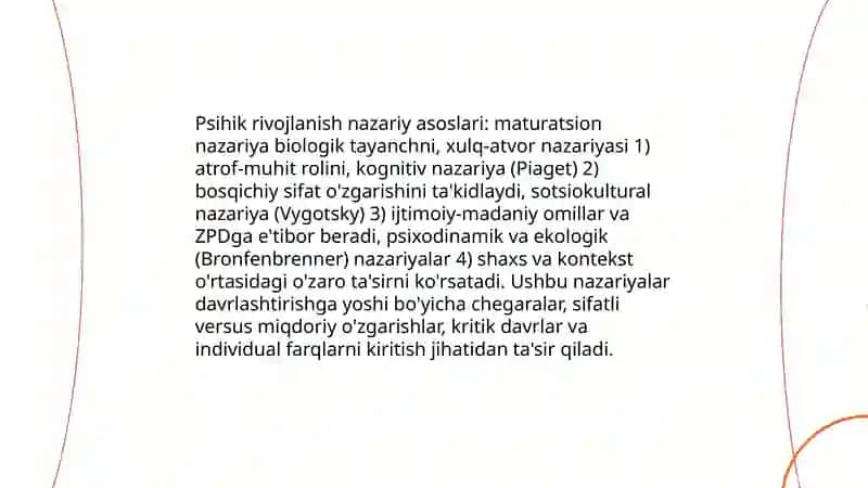 Psihik rivojlanish va uni davrlashtirish muammosi 3