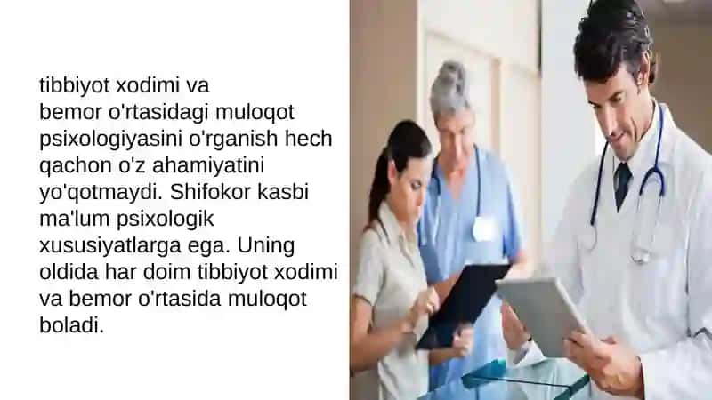Shifokor va bemor muloqotining psixologik xususiyatlari 3