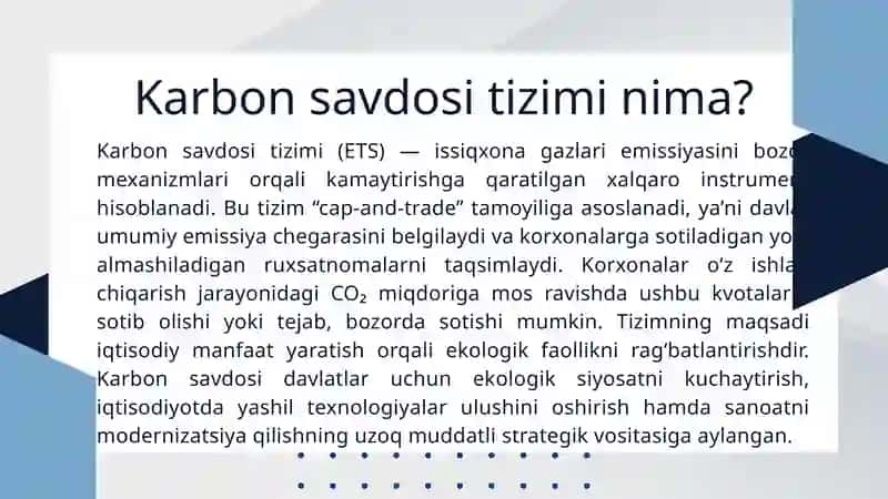 Karbon savdosi tizimlarining samaradorligi:Xitoy va Yevropa tajribasi 3