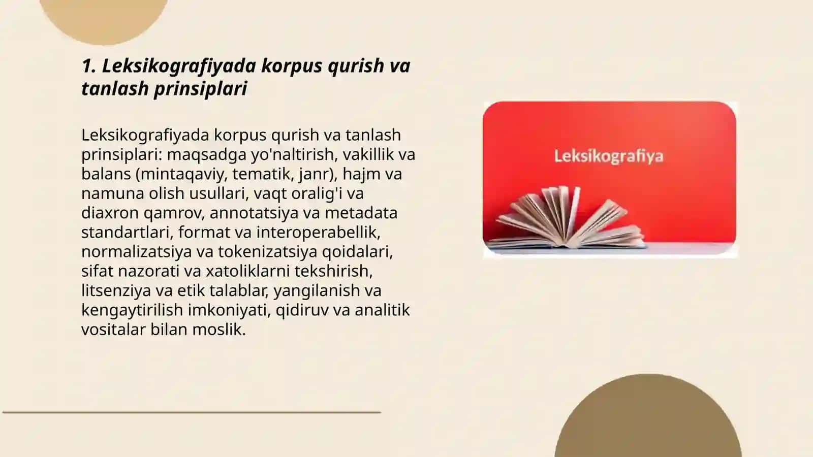 Leksikografiyada korpusdan foydalanish usullari o’rganish 3