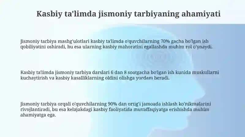 Professional ta'limda jismoniy tarbiya darslari 3