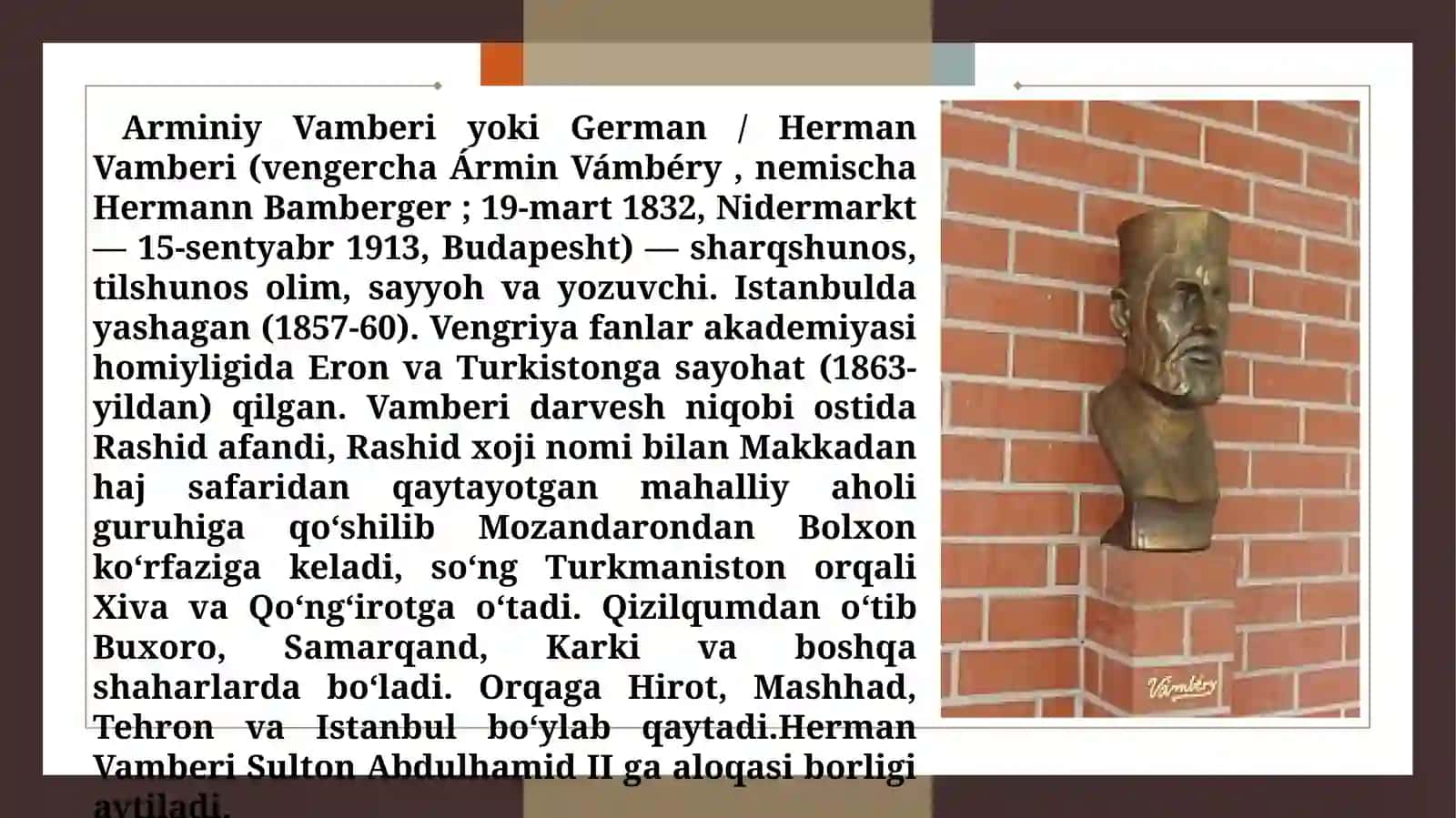 Herman Vamberi. «Buxoro yoxud Movarounnahr tarixi» asari 3