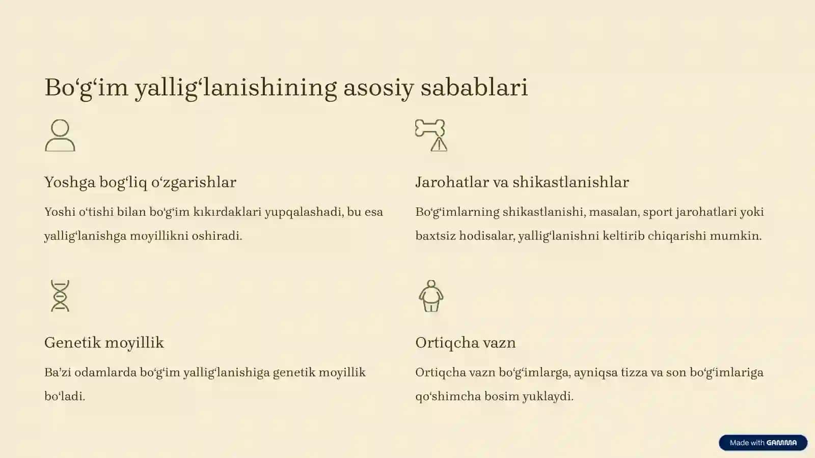 Boʻgʻimlarning yalligʻlanishi: sabablari, turlari va yechimlari 3
