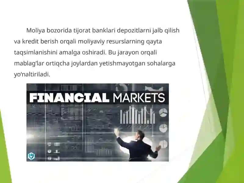 Tijorat banklarining moliya bozoridagi vazifalari 3