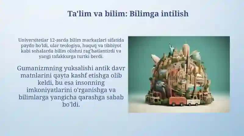 G'arbiy Yevropada yangi davr madaniyatining shakllanishi 3