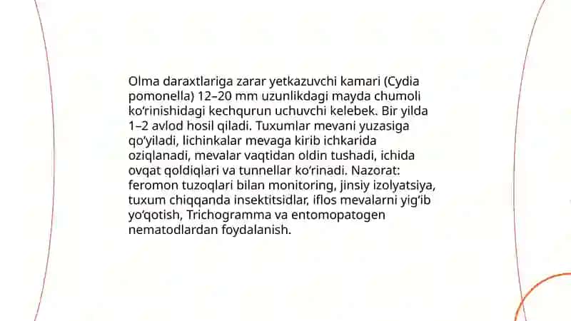 Mevali daraxtlarga zarar yetkazuvchi hasharotlar 3