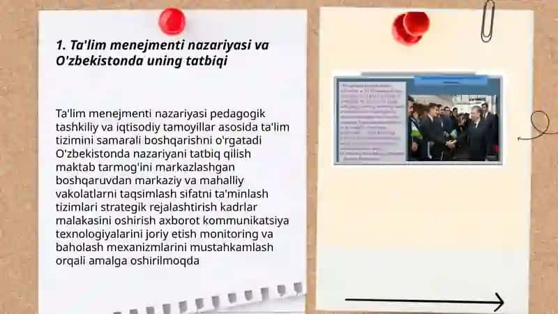 TA’LIM MENEJMENTI. O’ZBEKISTON RESPUBLIKASIDA TA’LIM TIZIMINI BOSHQARISH 3