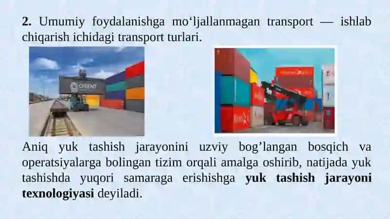 MAVZU.TRANSPORT LOGISTIKASI 3