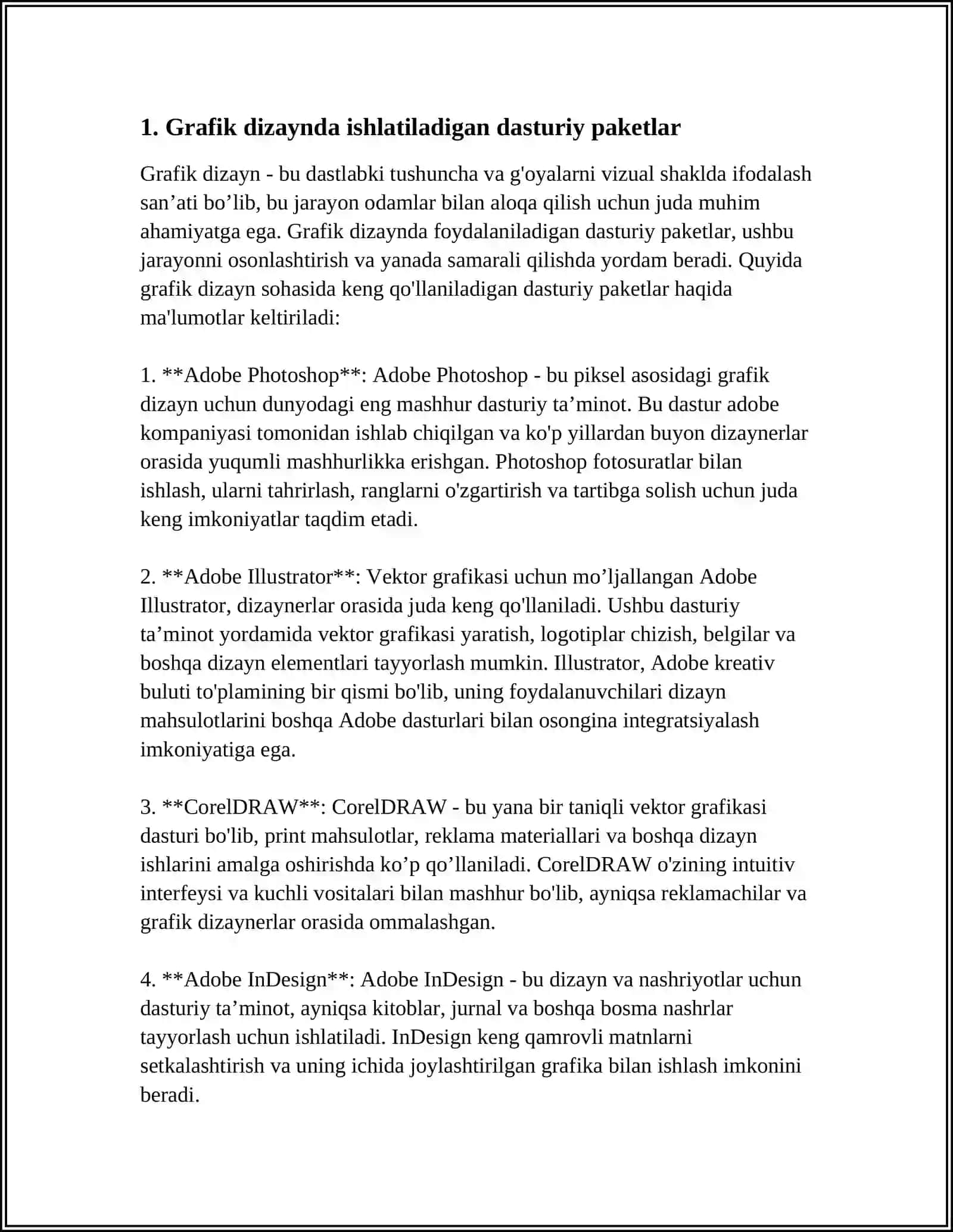 MULTIMEDIYA VA DIZAYN SOXASIDA AMALIY DASTURIY PAKETLAR VA ULARNI QO‘LLANILISHI 3
