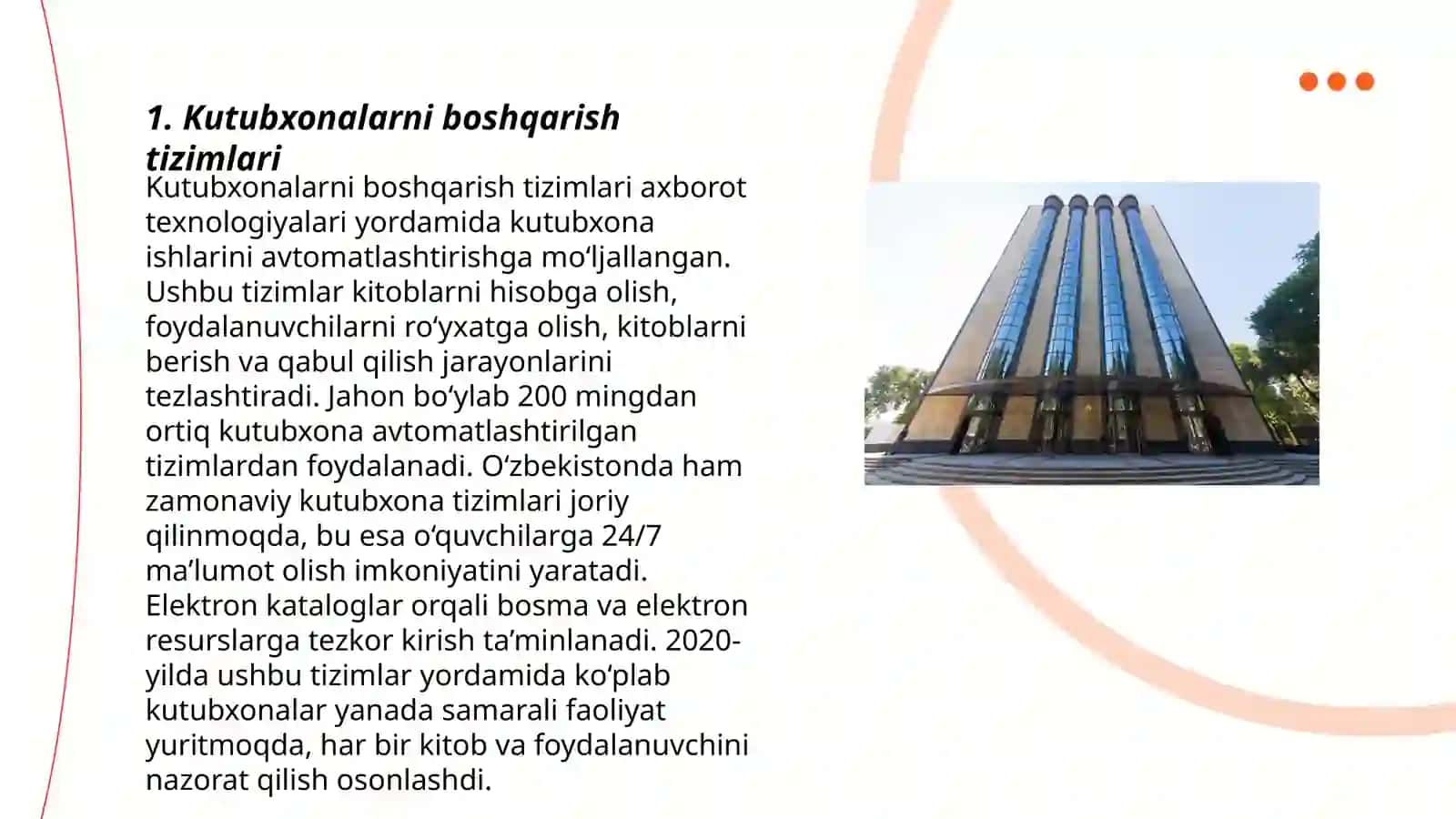 Kutubxonalarni boshqarish tizimlari 3