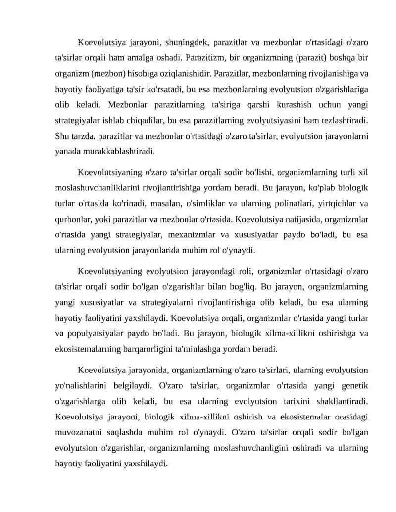 Koevolutsiya va invironmenatilizm dialektikasi 3
