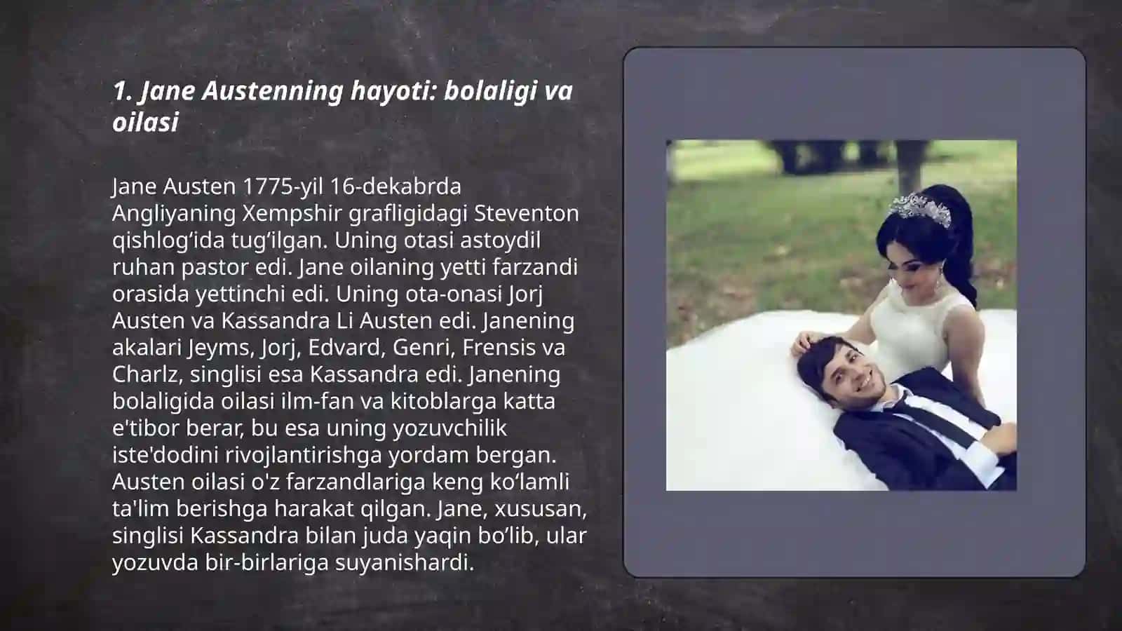 Jane Austenning hayoti va ijodi qilgan ishlari haqida taqdimot 3