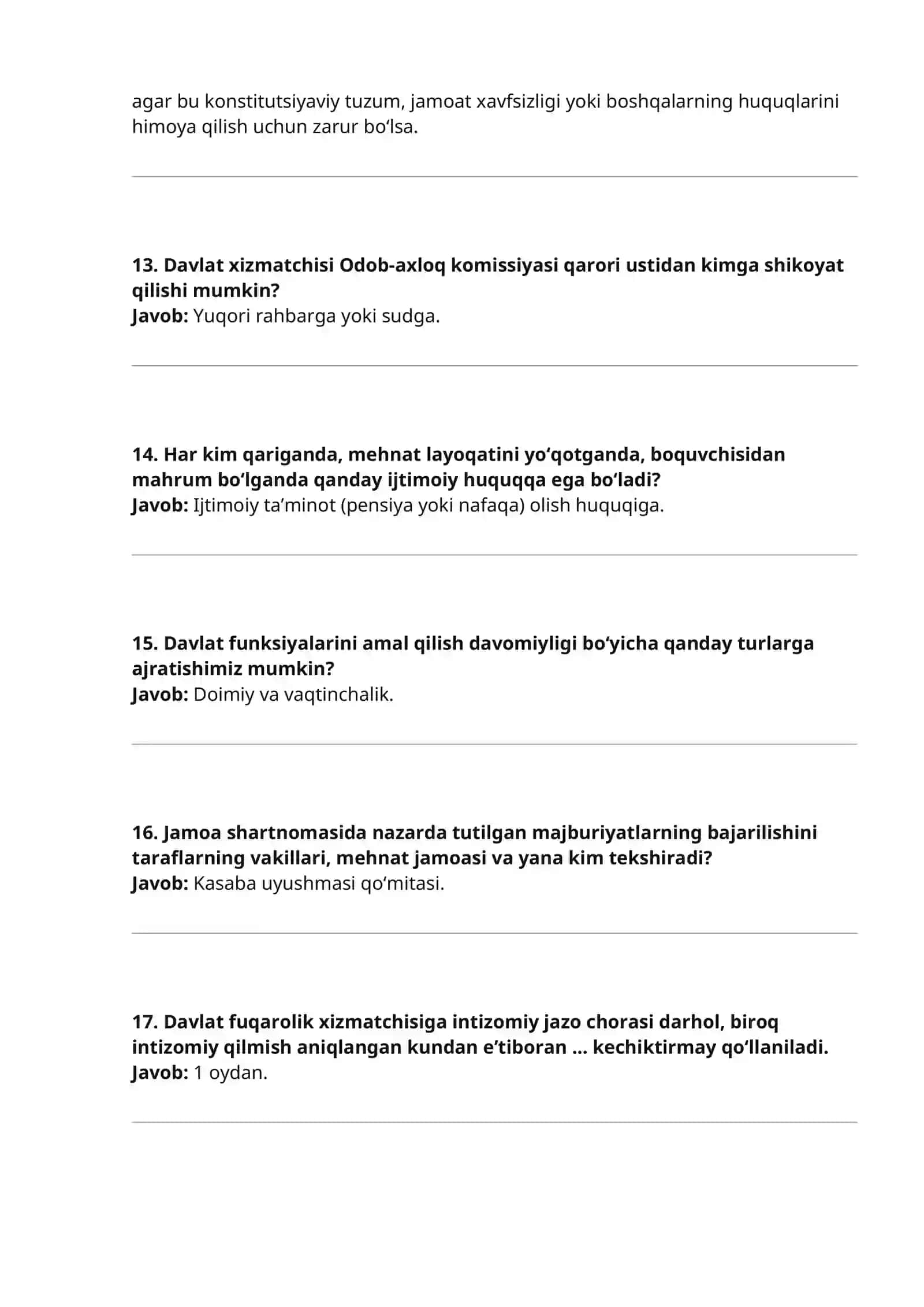 Agros test 2026 Milliy qonunchilikdan tushadigan savollar javoblari bilan 3
