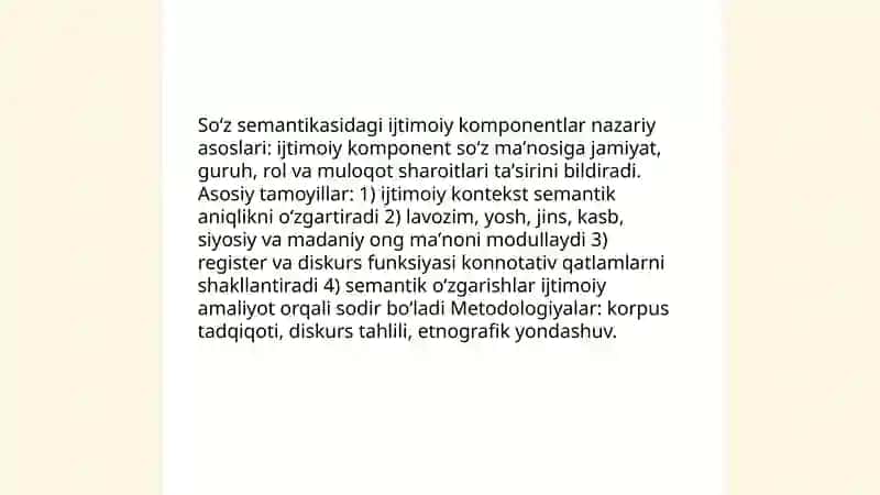 Soʻz semantikasidagi ijtimoiy komponentlar 3