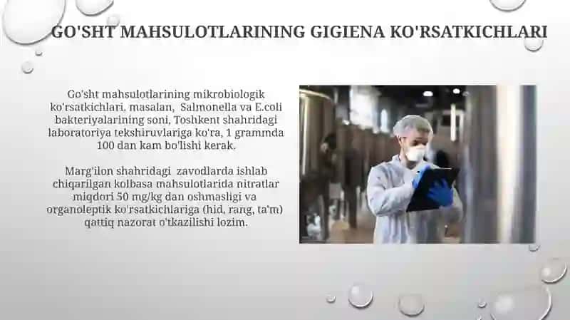 Go'sht mahsulotlarining gigiena ko'rsatkichlari 3