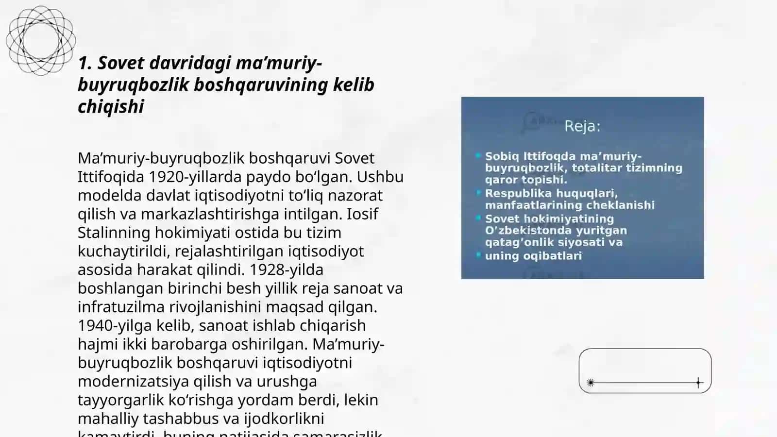 Sovet davridagi ma’muriy-buyruqbozlik boshqaruvining kelib chiqishi 3