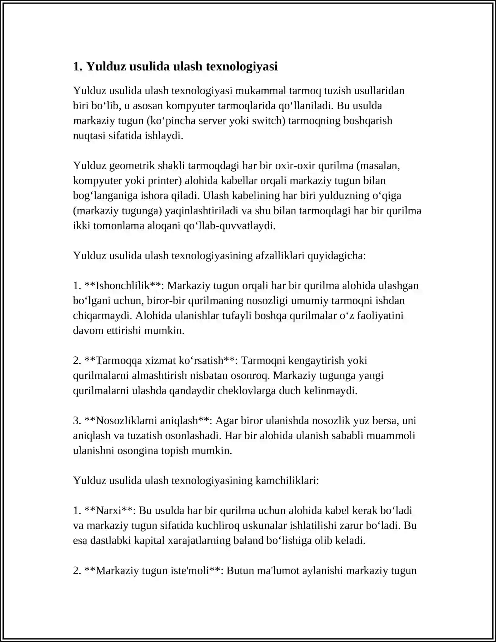 UCH FAZALI ISTEʼMOLCHILARNI «YULDUZ» VA «UCHBURCHAK» USULLARDA ULASH 3