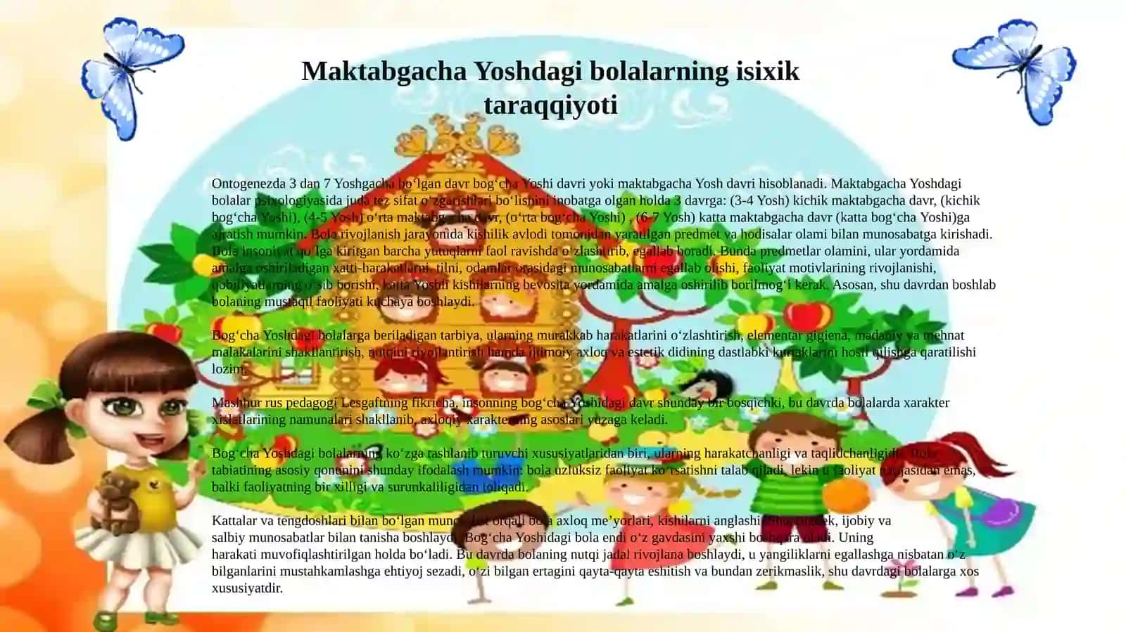 MAKTABGACHA YOSH DAVRIDA PSIXIK RIVOJLANISH XUSUSIYATLARI 3