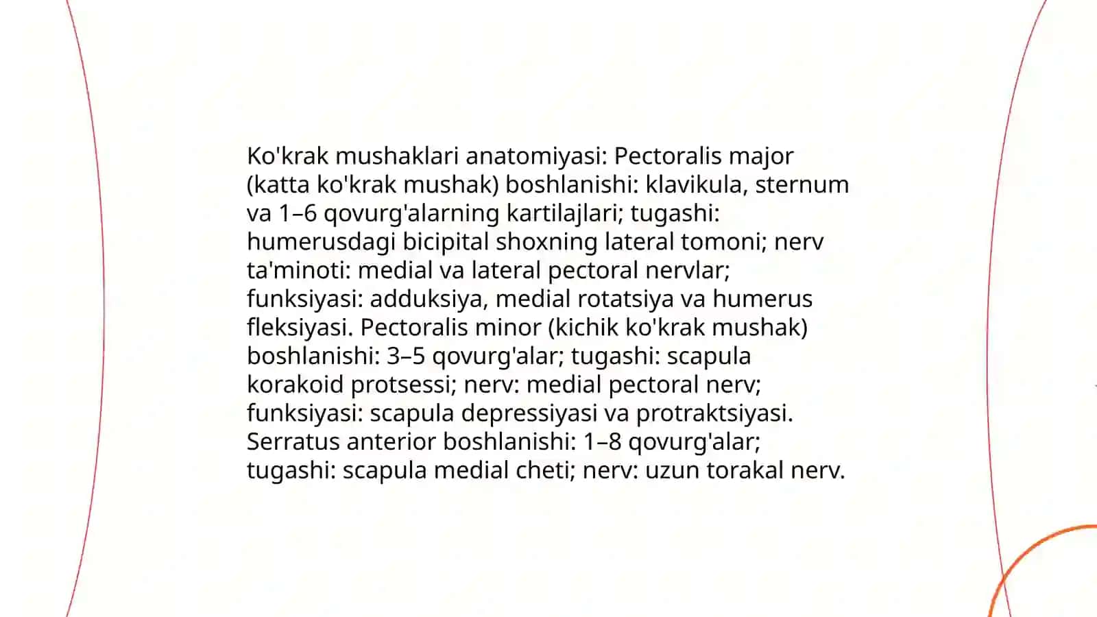 Ko'krak mushaklari anatomiyasi 3