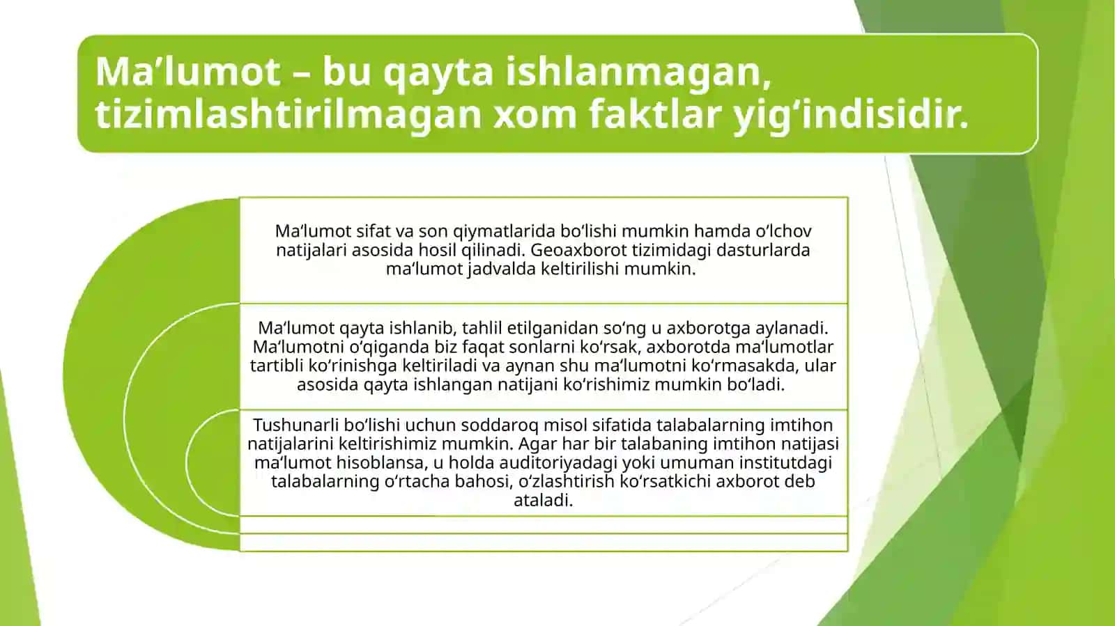 Malumotlar bazasidan geoaxborotlar tizimiga bog`lash va qatlamlar yaratish 3