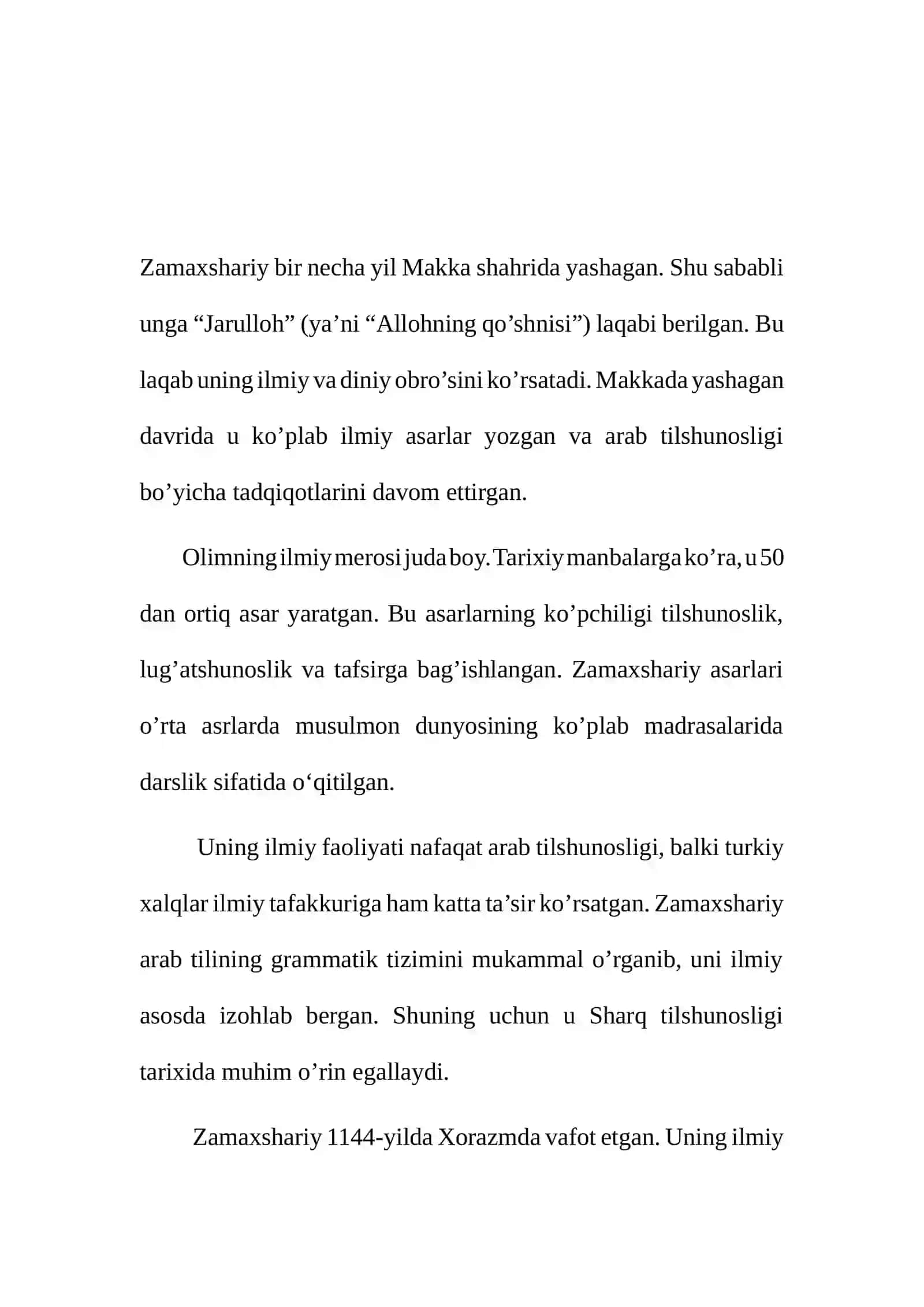 Mahmud Zamaxshariyning lingvistik merosi 3