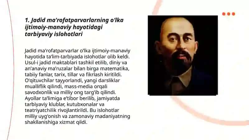Jadid ma'rofatparvarlarning oʻlka ijtimoiy-manaviy hayotida tutgan oʻrni 3