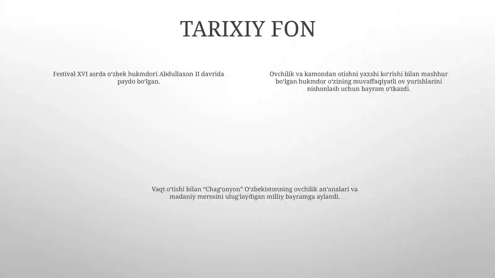 Chag'Oniyon Tarixi Haqida 3