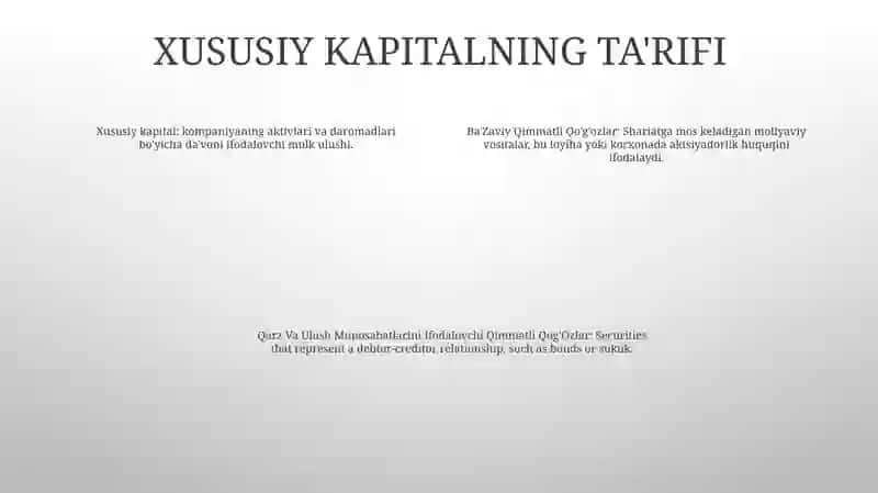 Ba‘Zaviy (Qarz Va Ulush Munosabatlarini Ifodalovchi) Qimmatli Qog'Ozlar 3