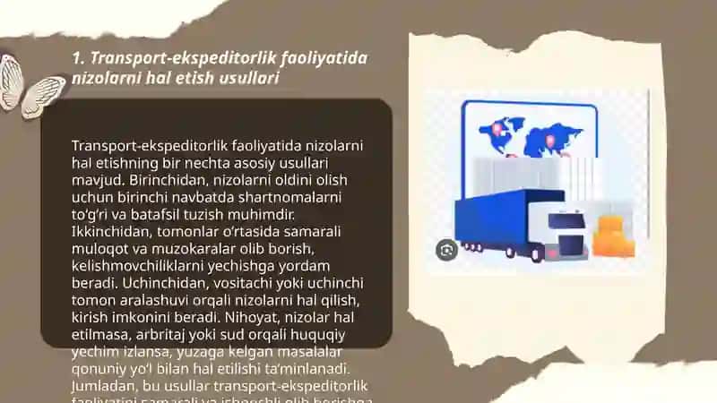 Transportda ekspiditorlik xizmatlari taqdimoti 3