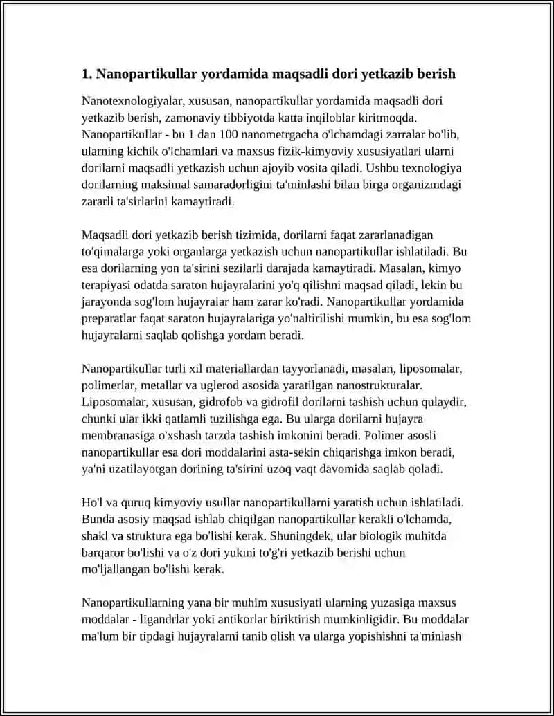 NANOTEXNOLOGIYALAR TIBBIYOTDA 3