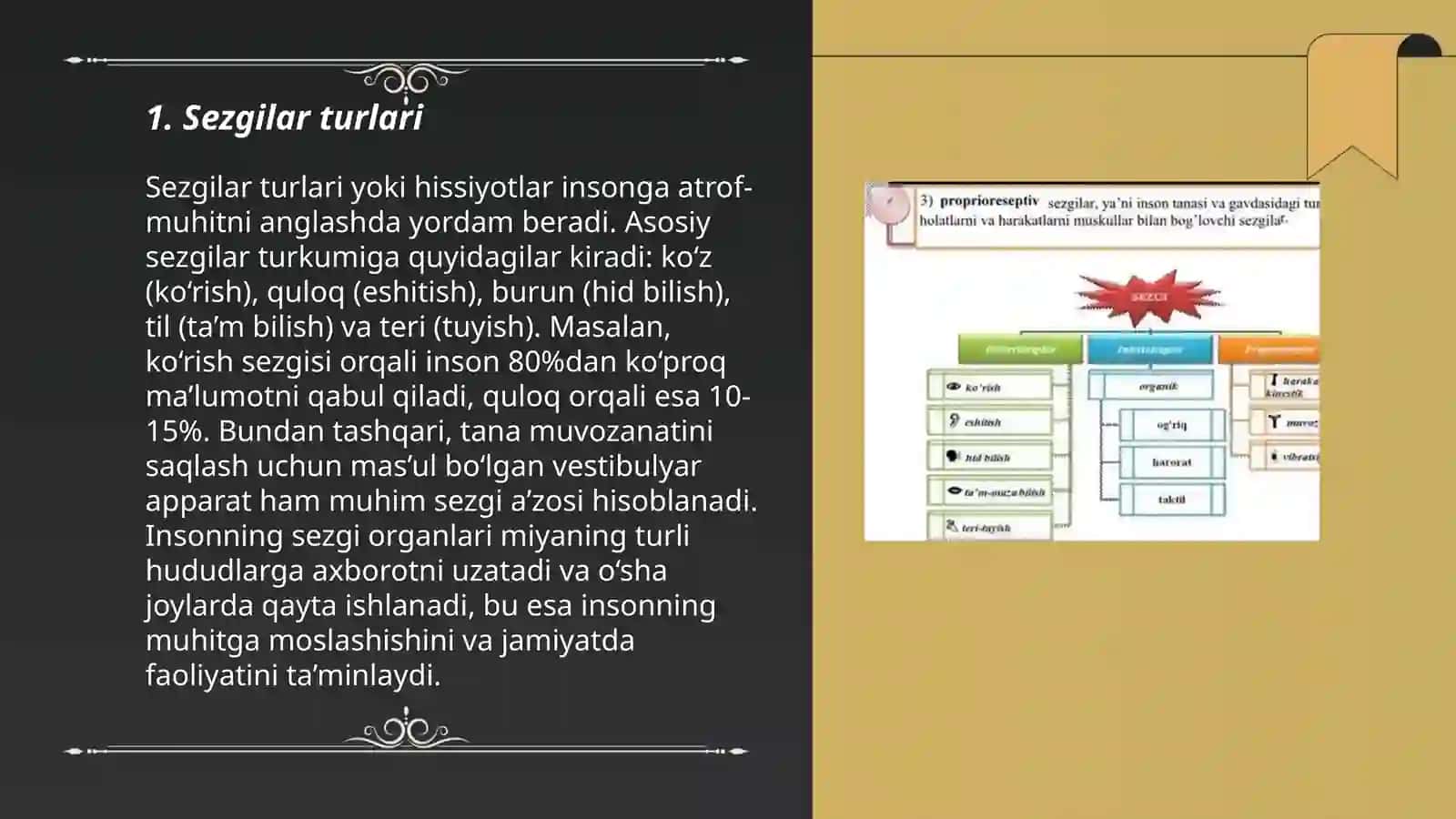 Sezgilar. Sezgining xususiyatlari. Sezgi gaqida qarashlar 3