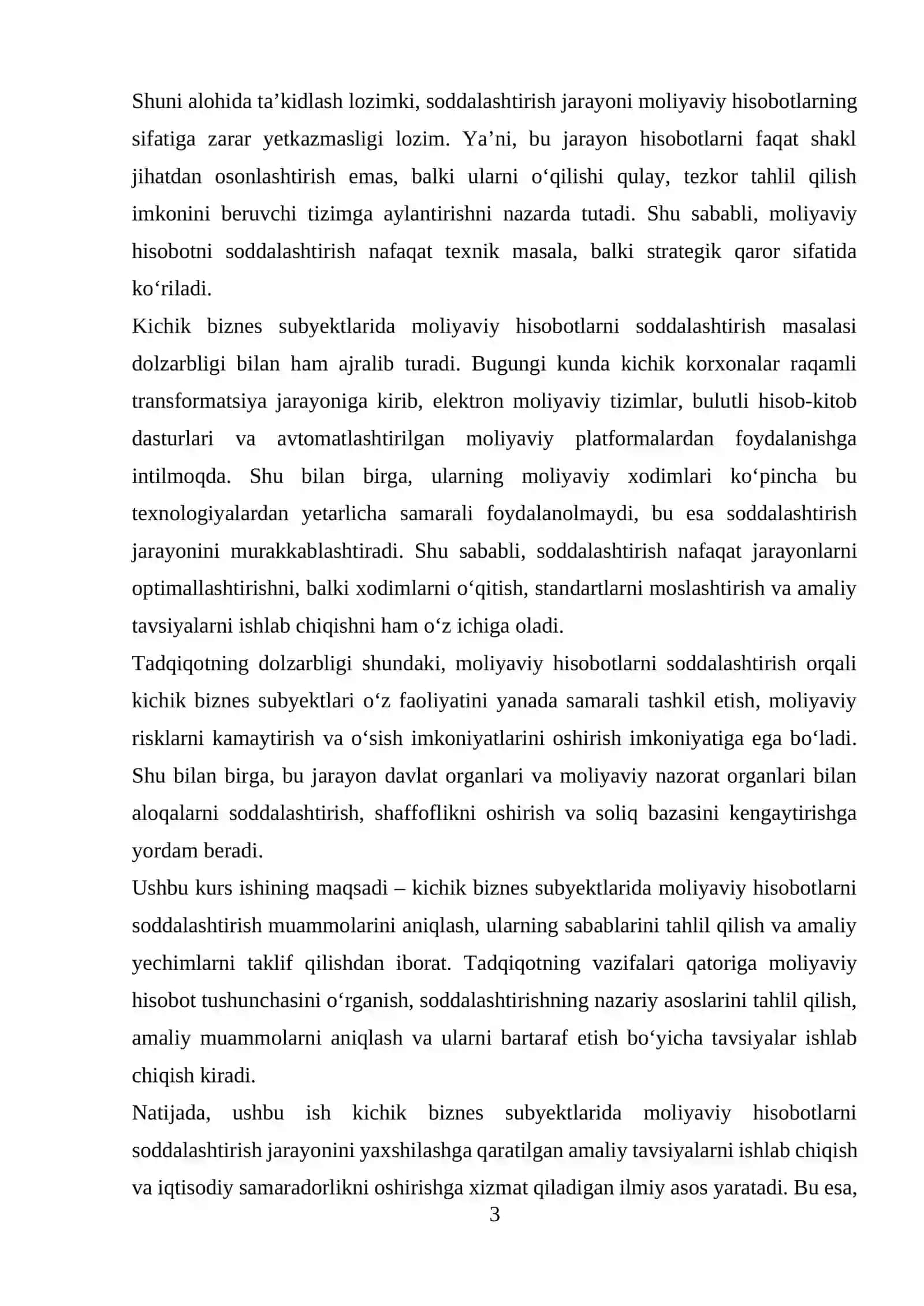 KICHIK BIZNES SUBYEKTLARIDA MOLIYAVIY HISOBOTNI SODDALASHTIRISH MUAMMOLARI 3