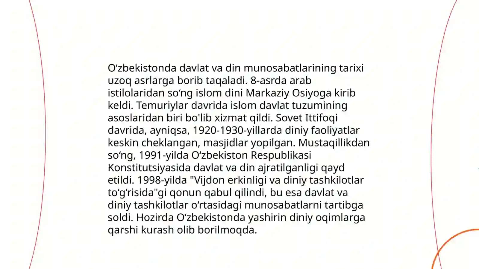 O‘zbekistonda davlat va din munosabatlari 3