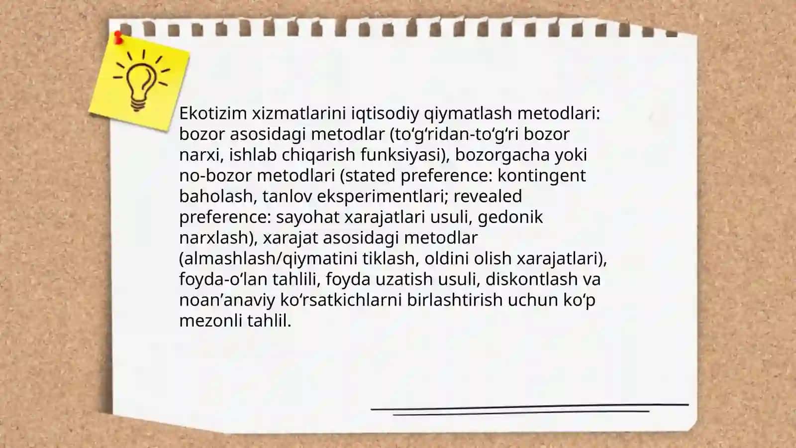Ekotizim xizmatlarini iqtisodiy tahlil qilish 3