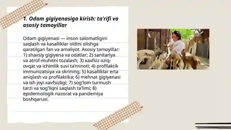Odam va hayvon gigiyenasiga kirish 3