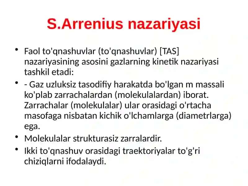 Kimyoviy kinetika nazariyalari 3
