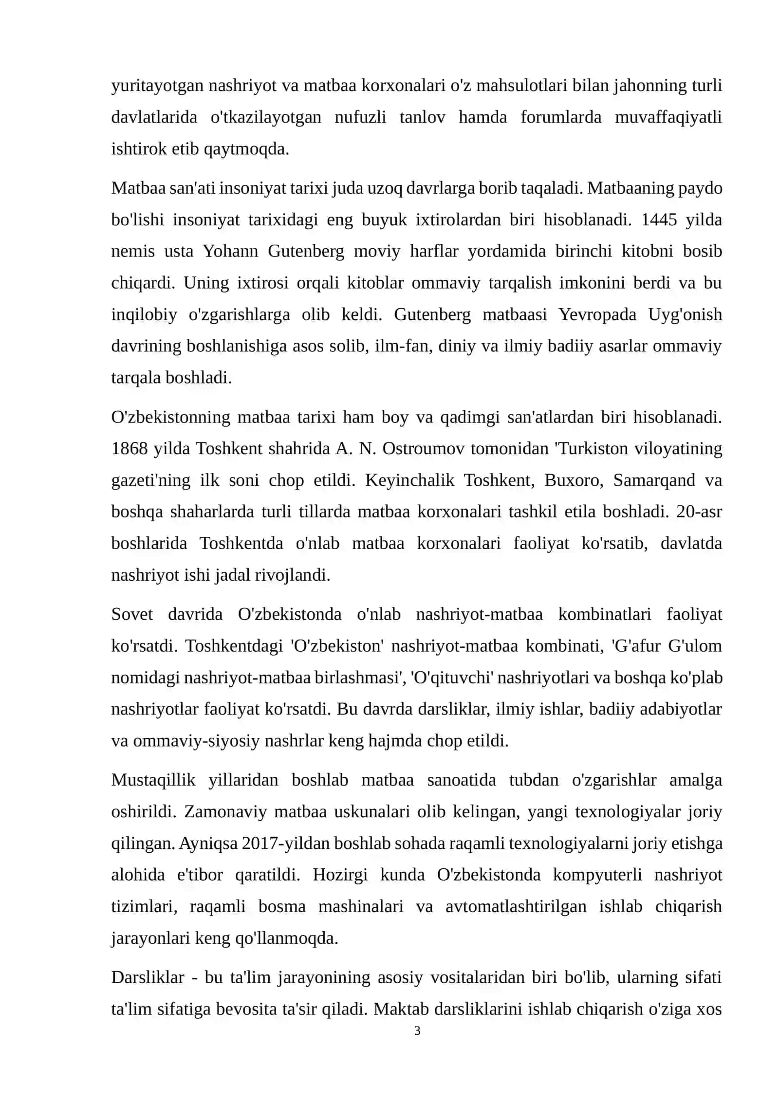 Maktab darsliklari uchun bosma-qadoqlash texnologiyasini ishlab chiqish (BQTT) 3
