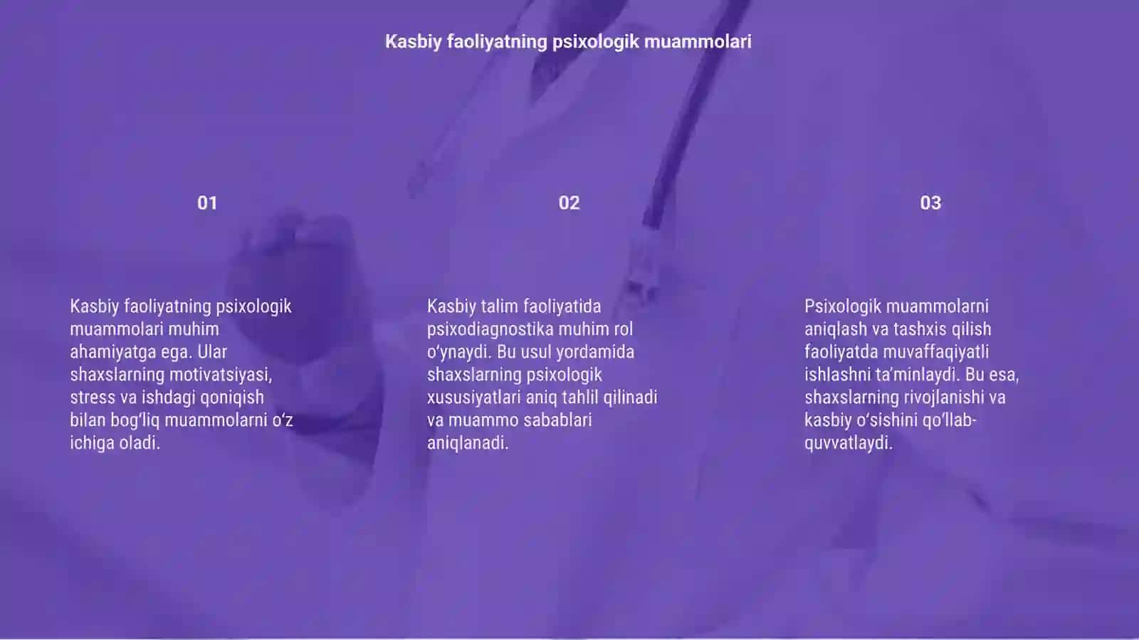 Kasbiy faoliyatning psixologik muammolari 3