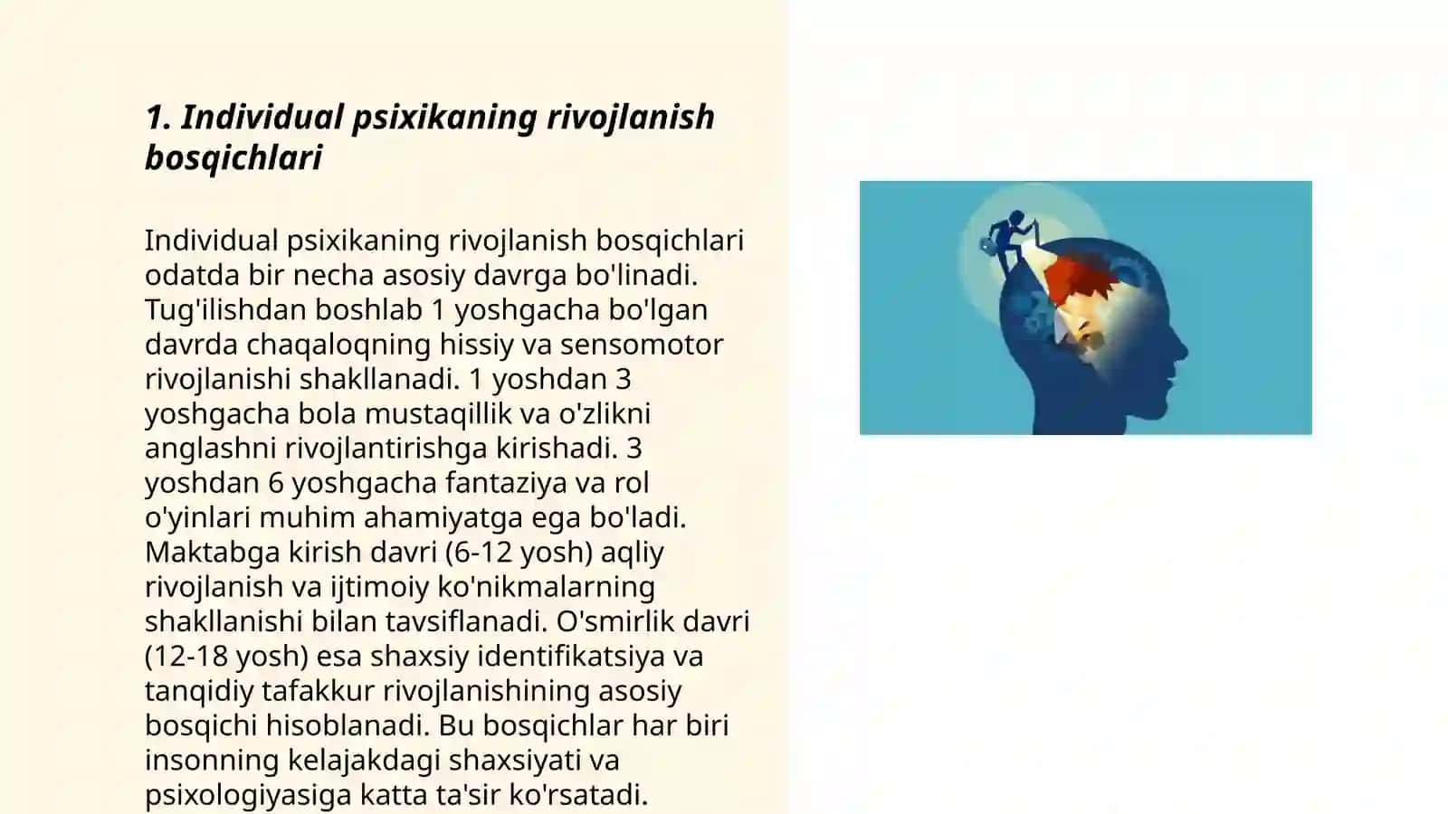 Shaxsning psixik rivojlanishi 3