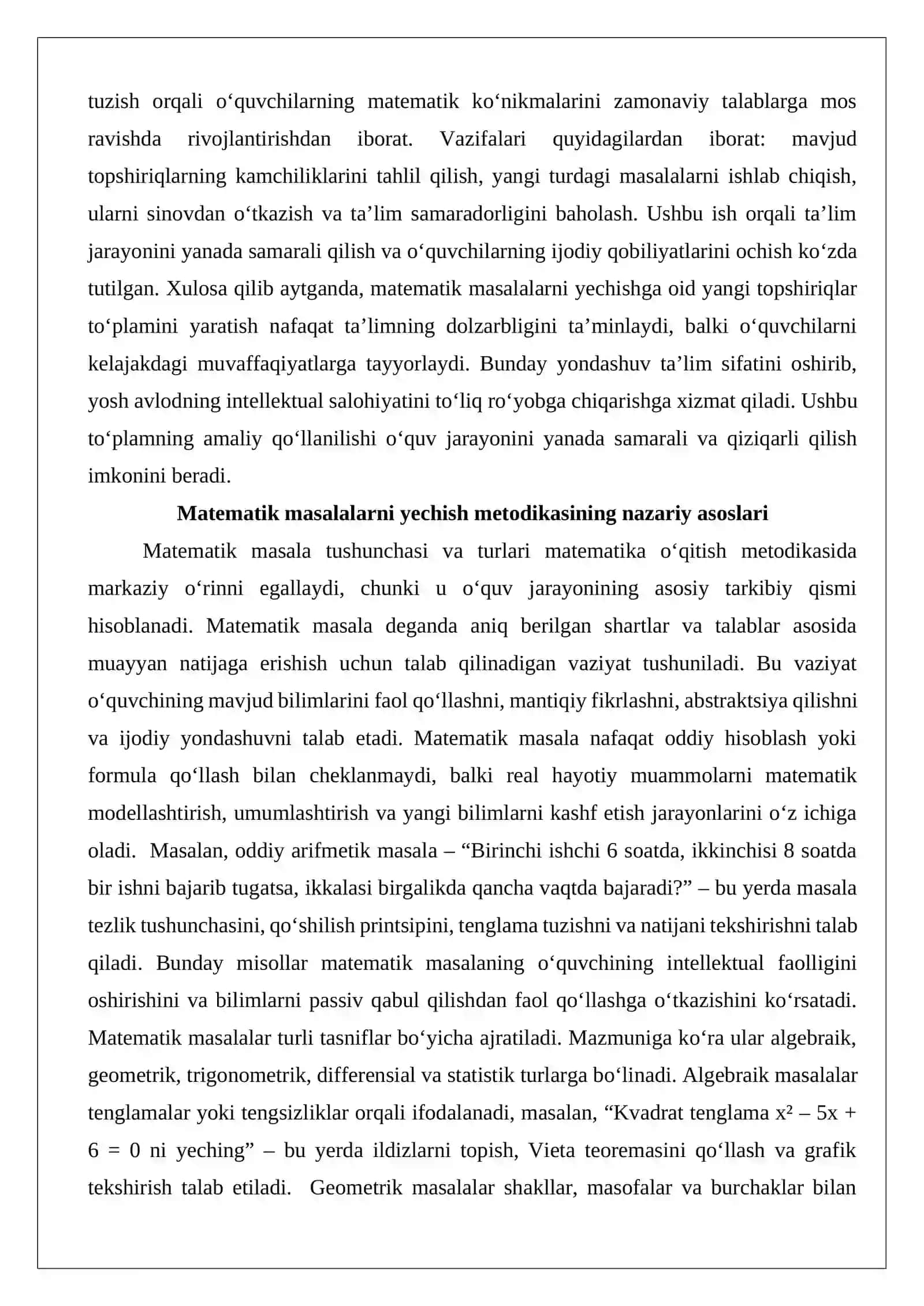 Yangi matematik topshiriqlar 3