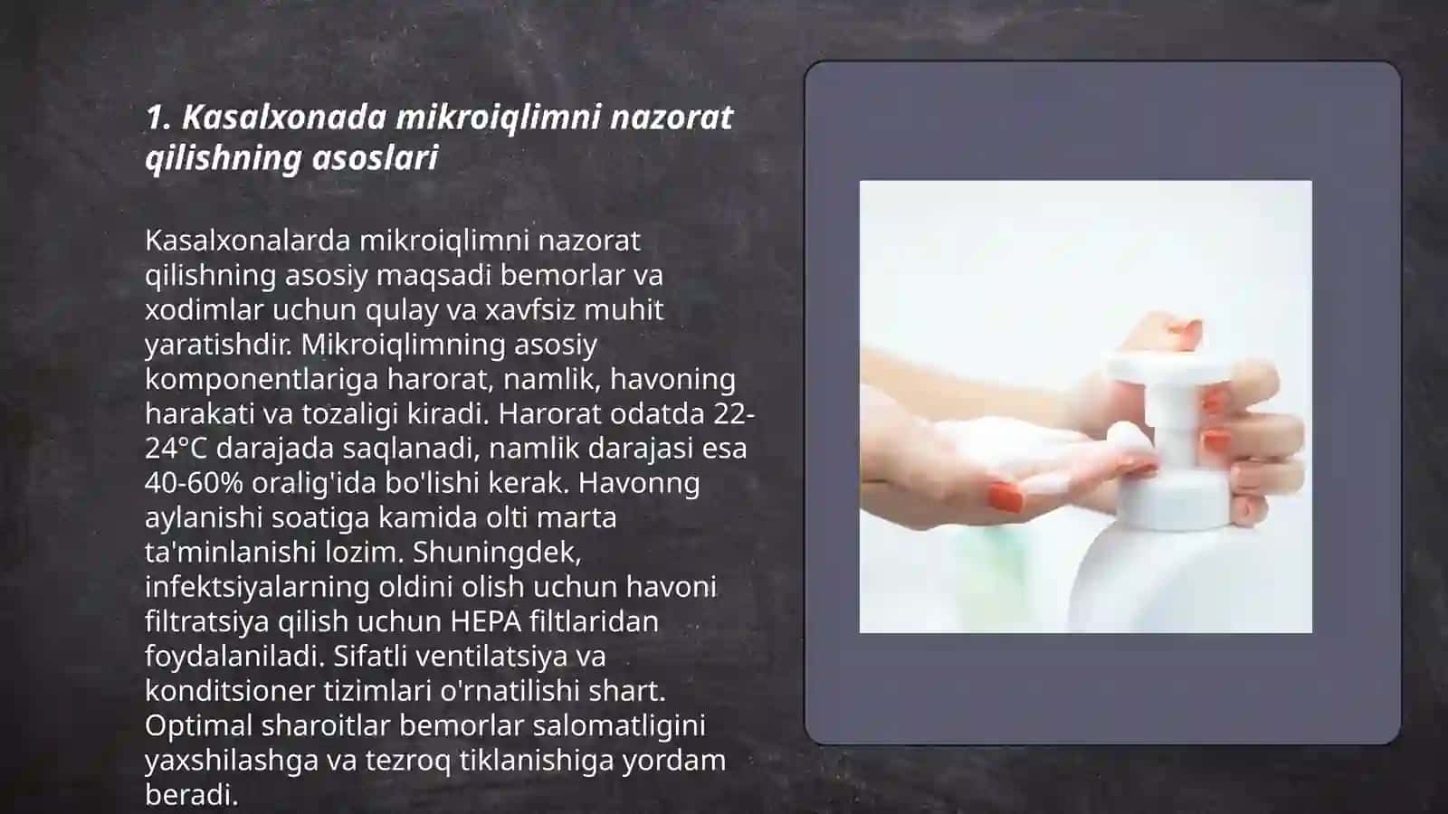 Kasalxona xonalari mikroiqlimning gigiyenik ahamyati ( harorat, namlik ) 3