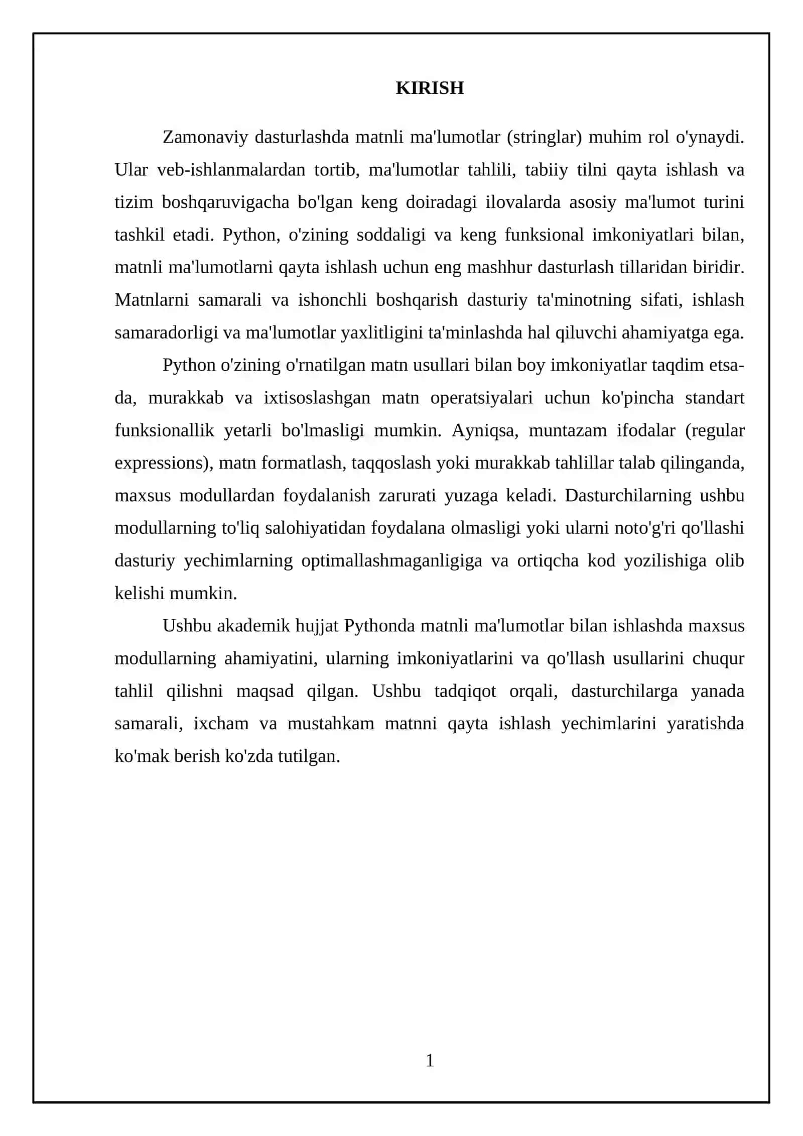 Pythonda String moduli bilan ishlash 3
