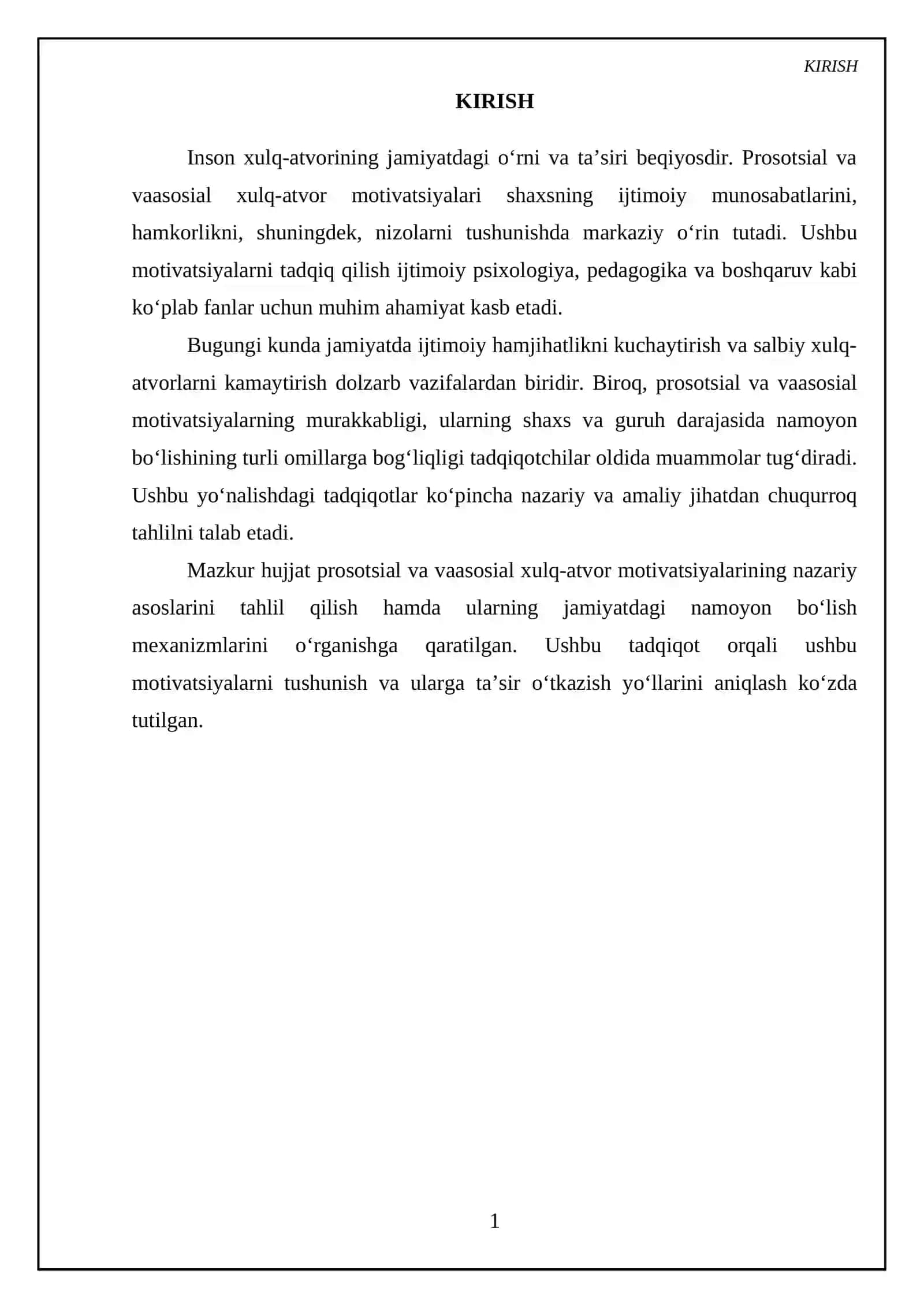 Prosotsial vaasotsial xulq atvor mativatsiyalari 3