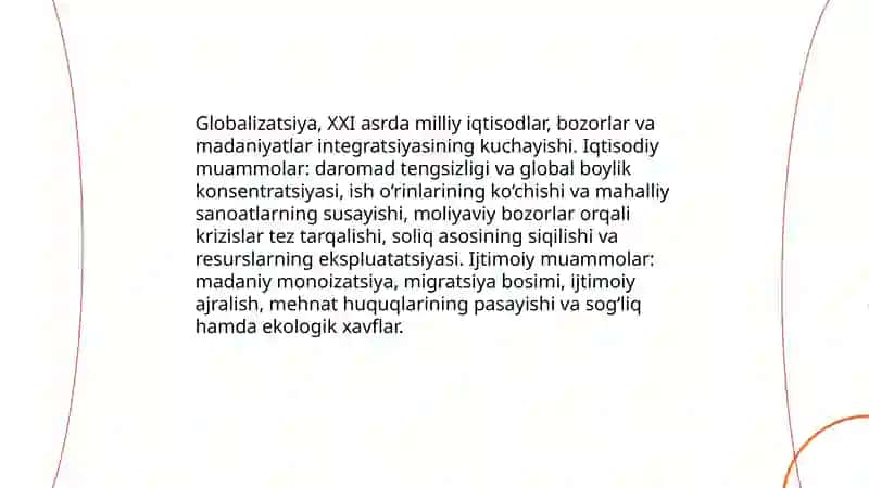 XXI asr boshidagi jahon iqtisodiyoti va uning muommolari 3