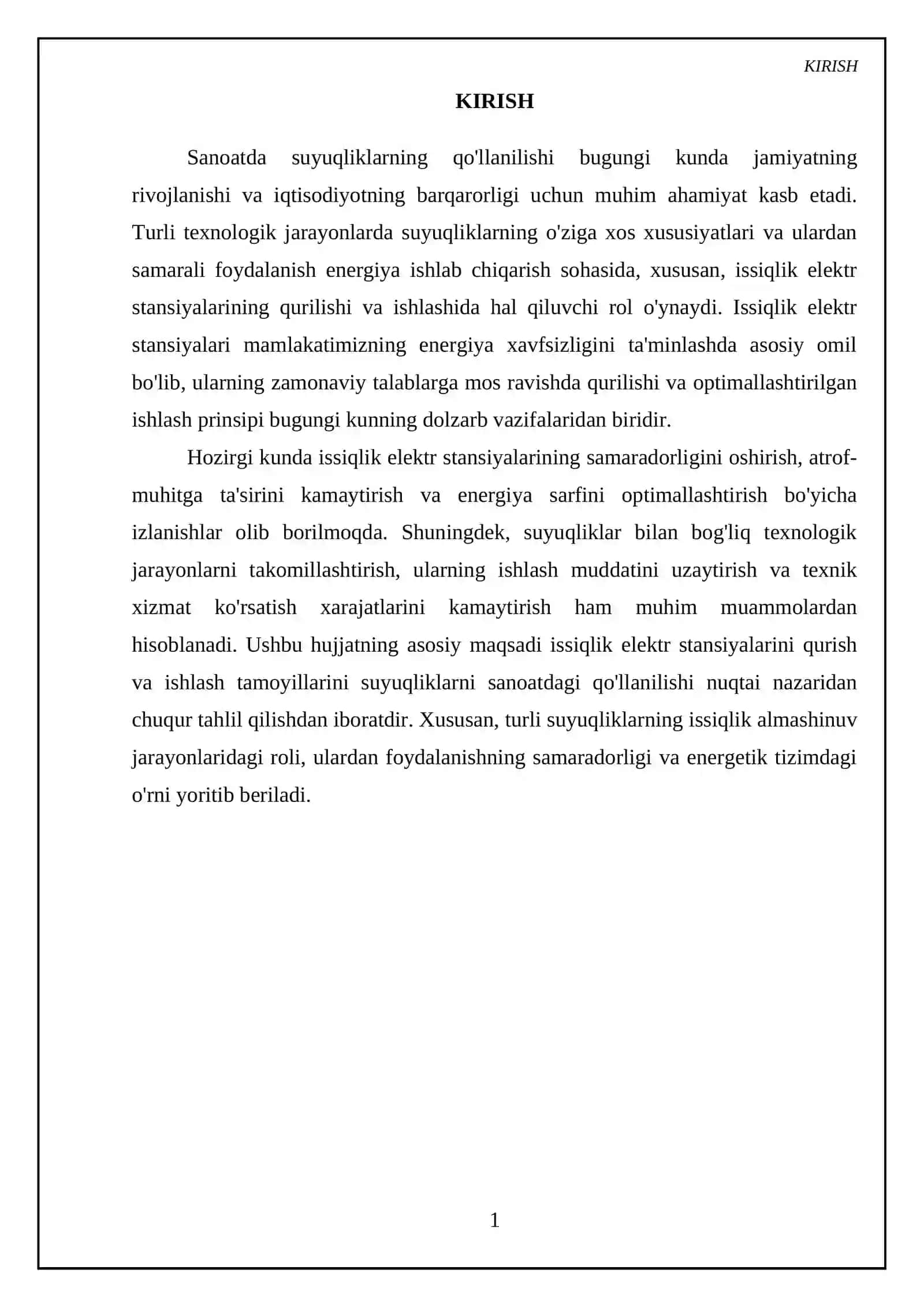 Suyuiqliklarni sanoatlarni qullanilishi Issiqlik elektor stansiyasini qurilishi va ishlash prinsipi 3