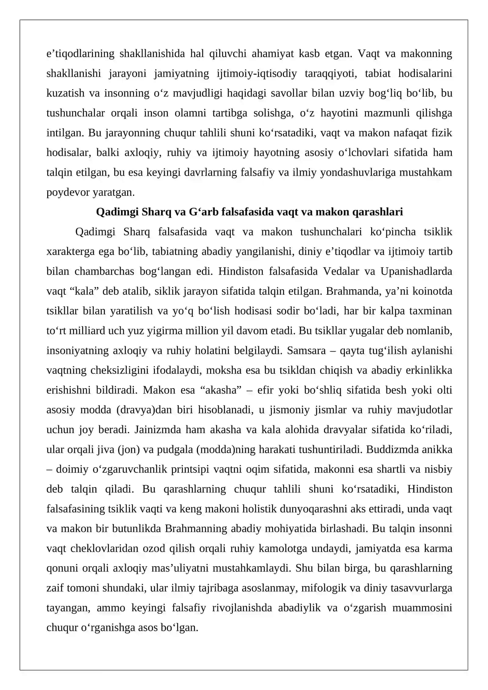 Vaqt va makon kategoriyalarining falsafiy talqini 3