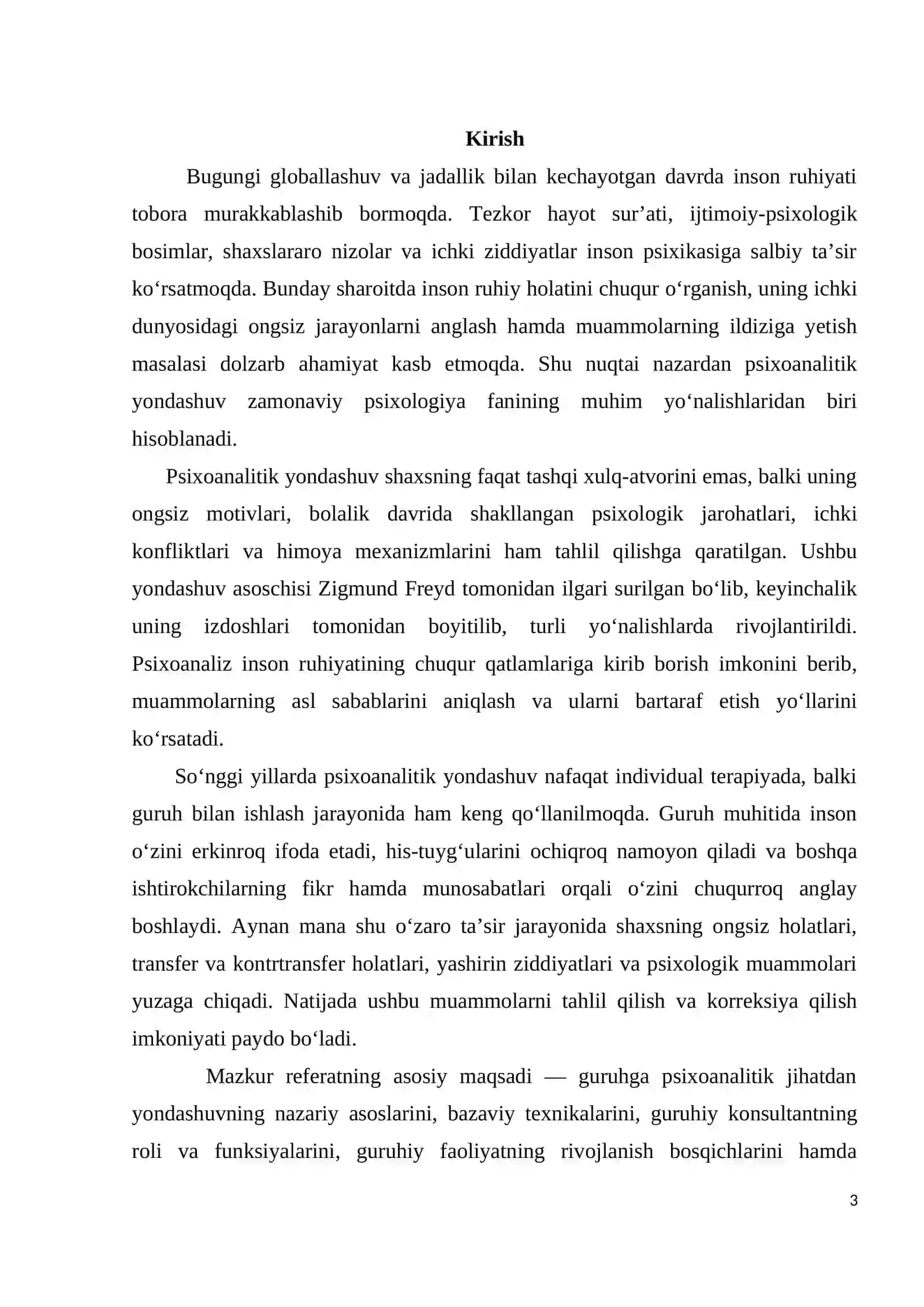 GURUHGA PSIXOANALITIK JIHATDAN YONDASHUV 3